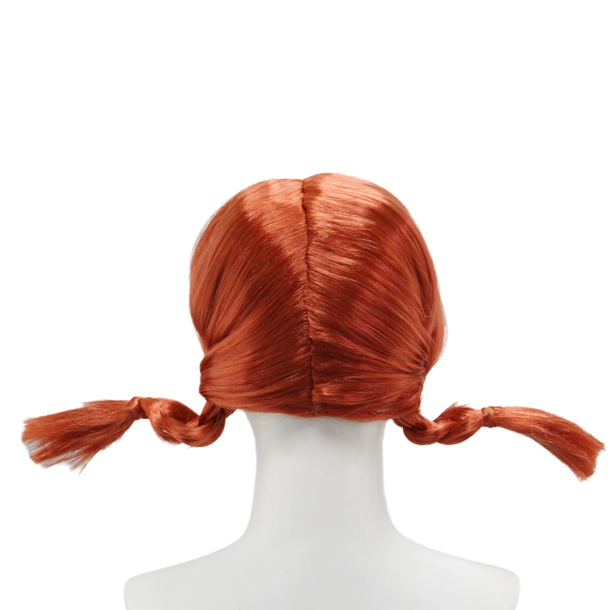 Orange neat bangs anti-warped braid synthetic wig | wig suitable for anime elf role-playing image 5