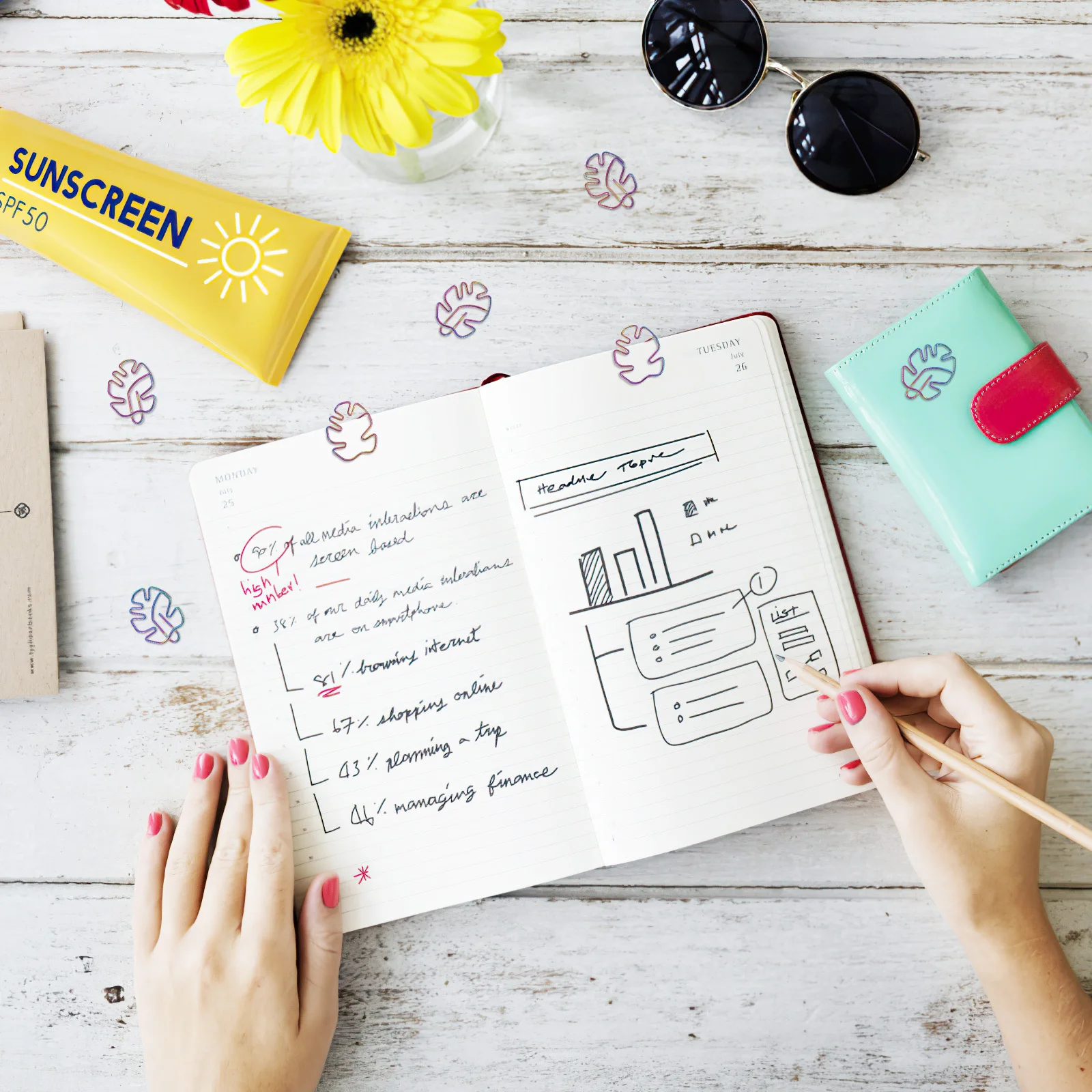 8Pcs Metal Paper Clips Monstera Shape Long Lasting Use Fun Delight Working Studying Bookmark Notebook Calendar Markers