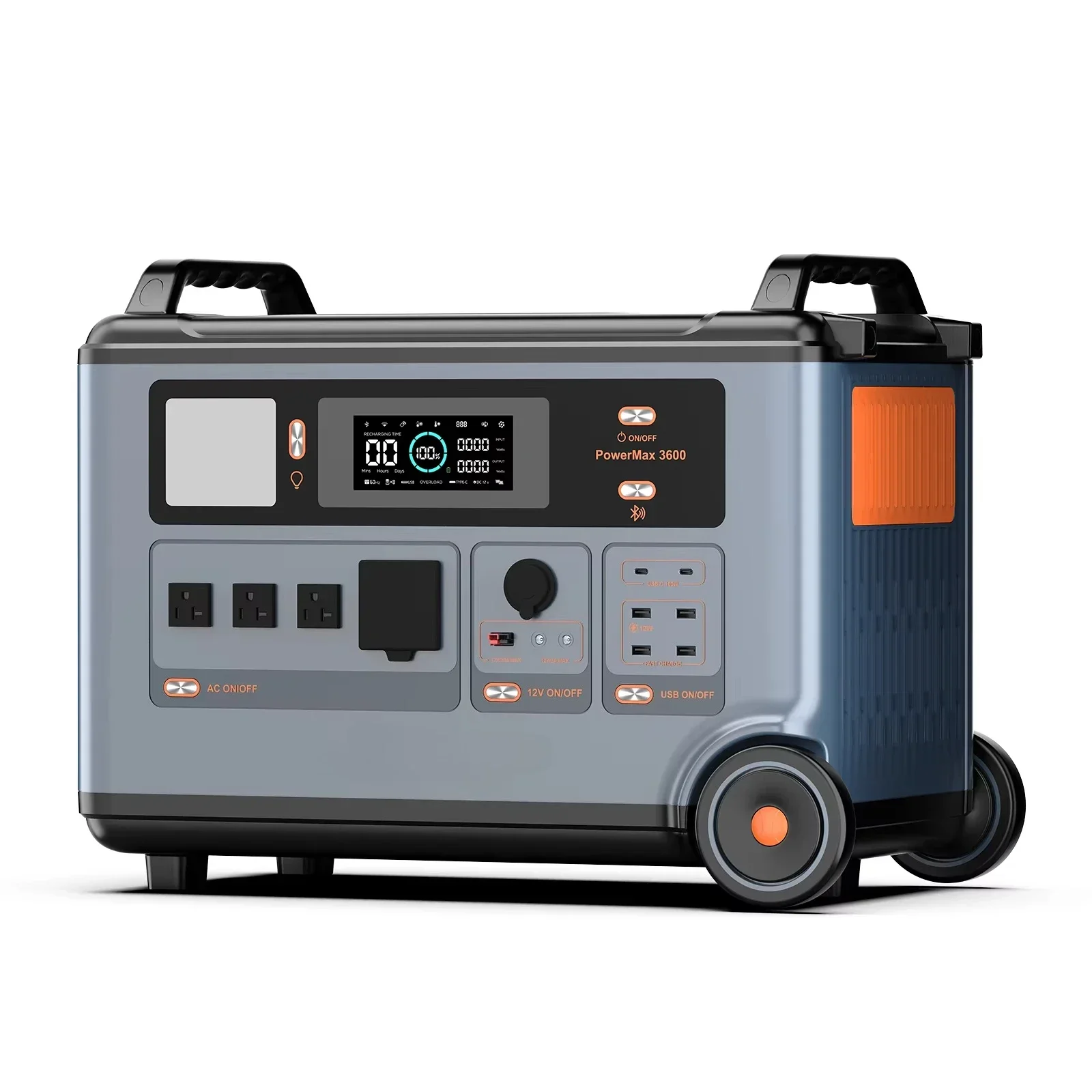 

Портативная электростанция Oscal PowerMax 3600 3600 Вт 3600 Втч с 6 USB-батарейками Lifepo4 с быстрой зарядкой 1,2 H для кемпинга