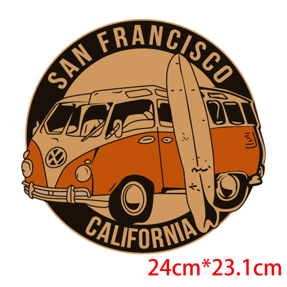 San Francisco California Patches For Men Iron On Heat Transfer US Fashion District Name Parches Termoadhesivos Para Ropa