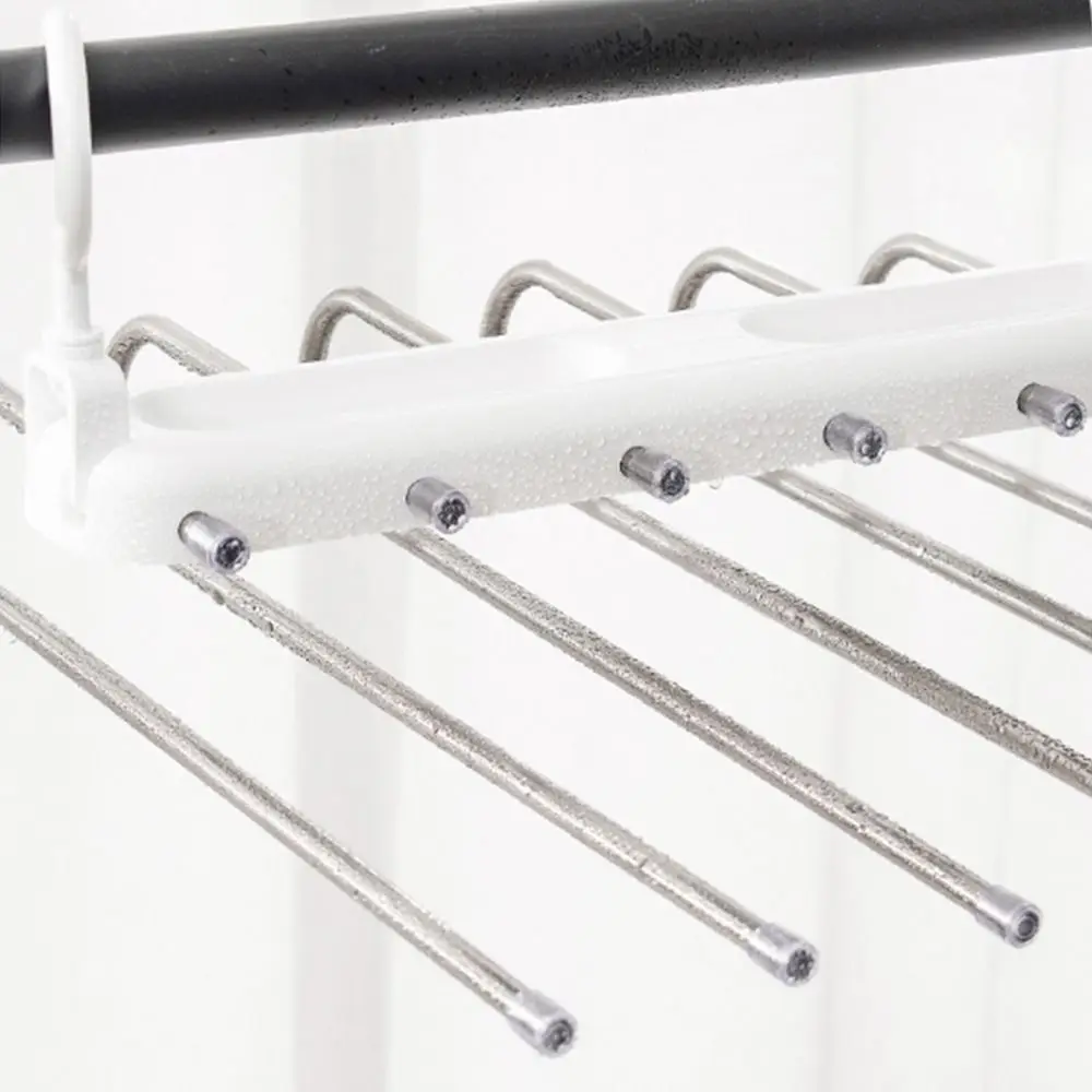 

Multi Layer Folding Pants Hangers Rotatable Durable Clothes Rack Organizer Anti-Slip Convenient Wardrobe Organizer