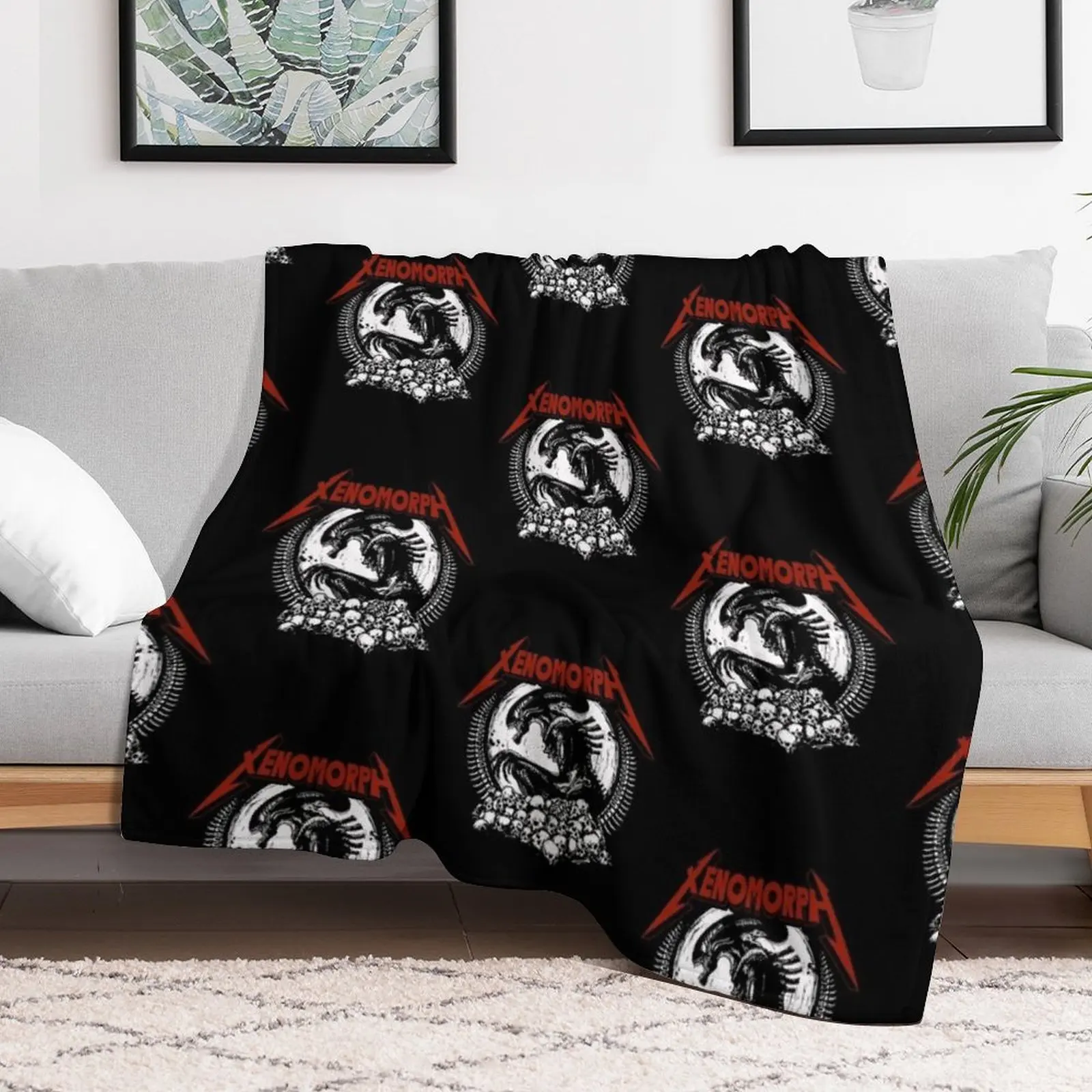 Xenomorph Alien Metal Throw Blanket Custom For Sofa Thin Designers Decorative Throw Blankets