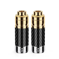 4 Poles Gold Plated 4.4mm Jack 3.5 2.5 mm 4.4 Female Connector Hifi Headphone Plug For Soldering 6.2mm Speaker Wire Audio Jacks