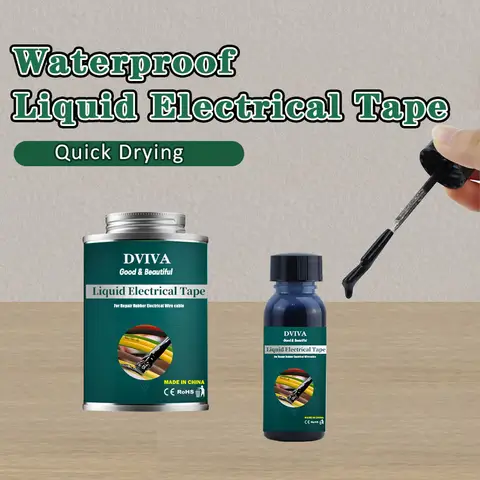 Cinta eléctrica líquida de 15ml ~ 150ml, pasta aislante impermeable, pegamento de línea fija para cables y Cables, sellador de secado rápido para uso doméstico
