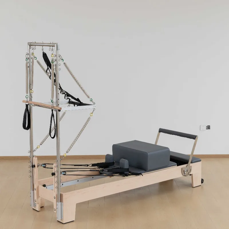 YTYIN High Quality Adjustable Maple Wood Pilates Machine Reformer Tower Core Bed Eco-Friendly Durable For Home Commercial Gym He