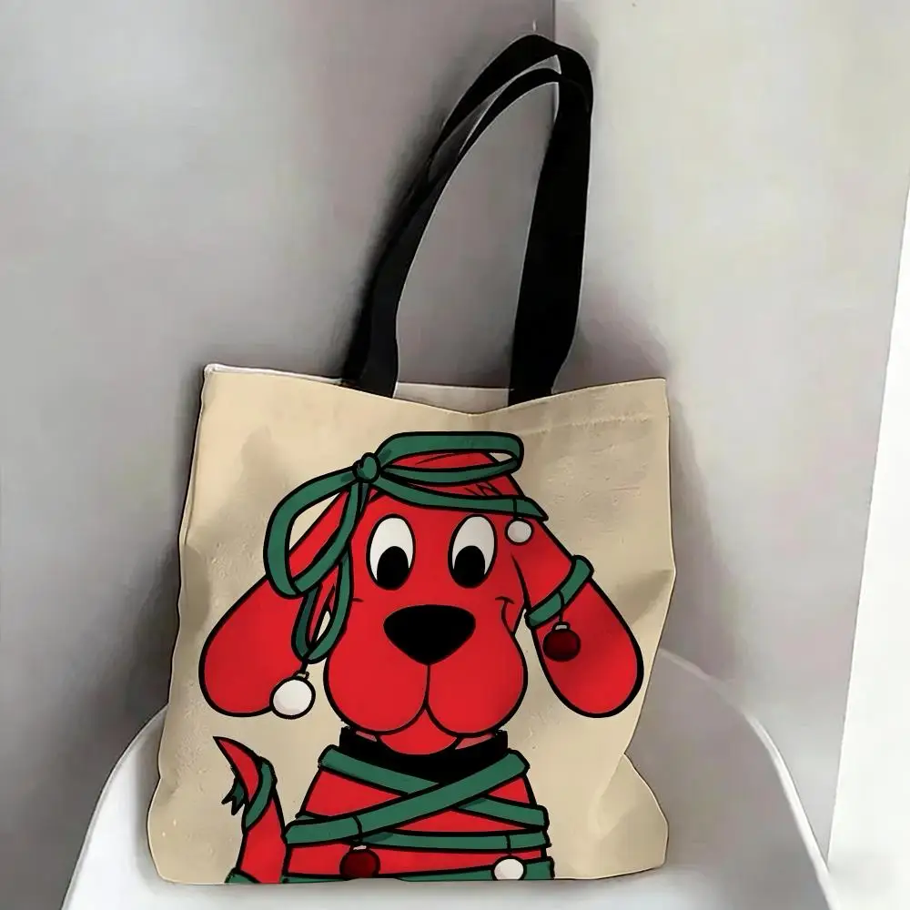 Storage Bags Tote Bag Travel Summer Beach Shoulder Bag Reusable Grocery Shopping Bag Comic Cartoon C-Clifford the Big Red Dog 2 - view 6