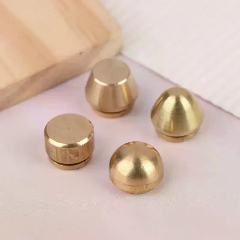 5Set High Quality Solid Brass Rivet And Screws DIY Leather Bag Decoration Suitcase Botton Feet Rivet Accessories