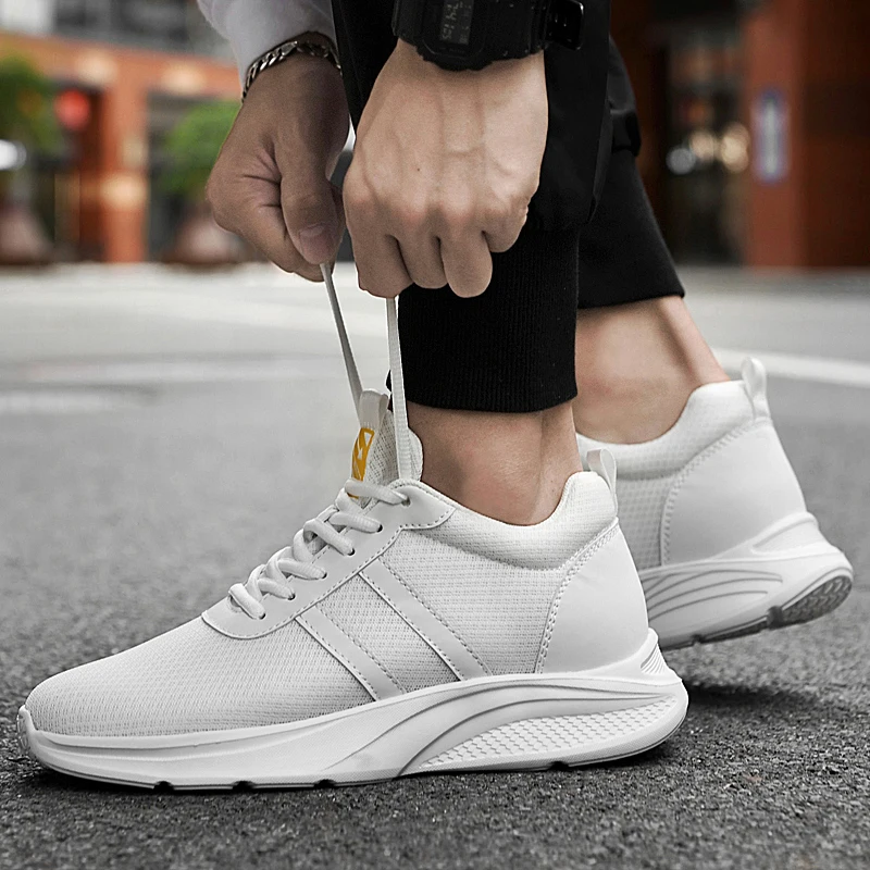

Genuine Leather Elevator Shoes Height Increased Shoes for Men Sneakers Increasing Shoes man shoes Breathable 6-8cm Heightening