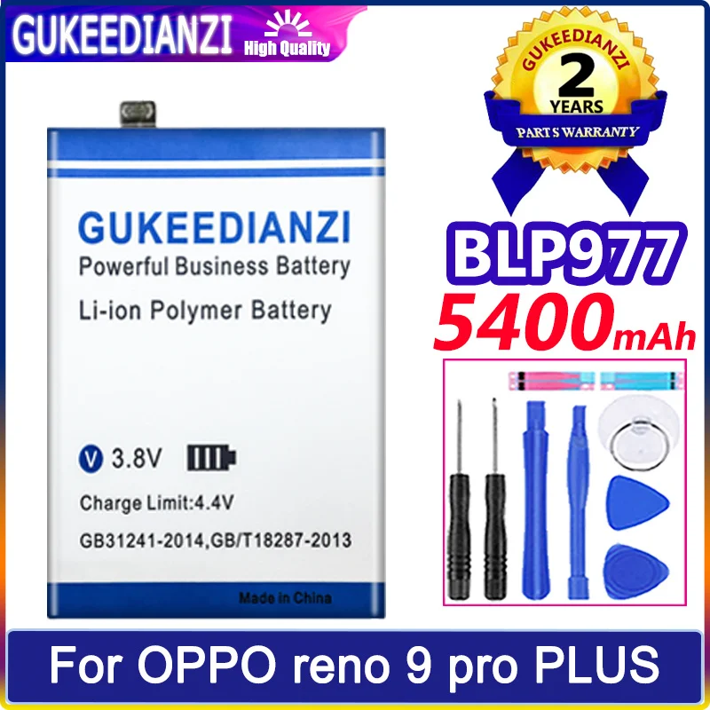 

GUKEEDIANZI Battery BLP977 5400mAh For OPPO reno 9 pro PLUS 9pro+ Batteries