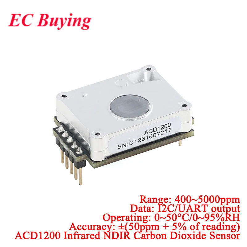 modulo-sensor-de-dioxido-de-carbono-infravermelho-ndir-acd1200-deteccao-de-concentracao-de-co2-de-alta-precisao-400~5000ppm-saida-iic-i2c-uart