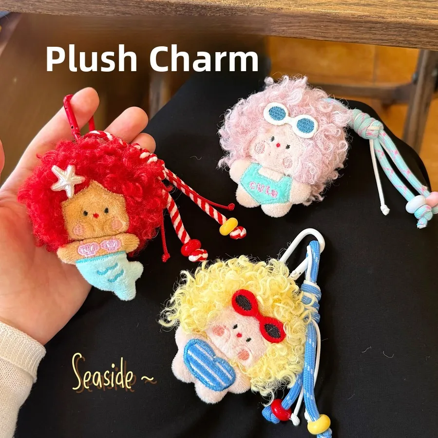 Summer Vacation-themed Plush Doll Keychain, A Versatile Accessory For Backpacks And Bags, Perfect For Girls