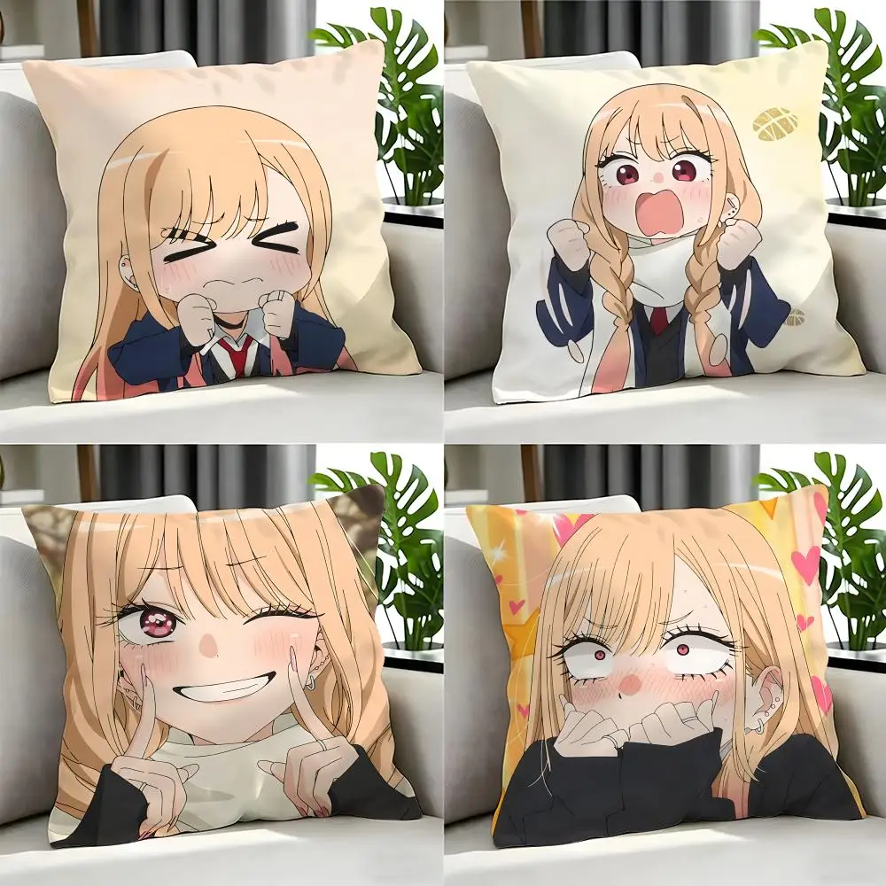 Anime Kitagawa Marin Cushion Cover Cushion Cover Set 4Pcs 50x50 45x45 40x40 Pillowcase Decorative Sofa Home Decor