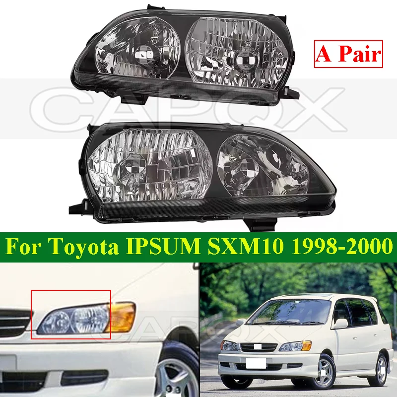 CAPQX A Pair Front Head Light Head Lamp For Toyota IPSUM Picnic SXM10 SXM15 1998-2000 Headlamp Headlight Front Clearance Light