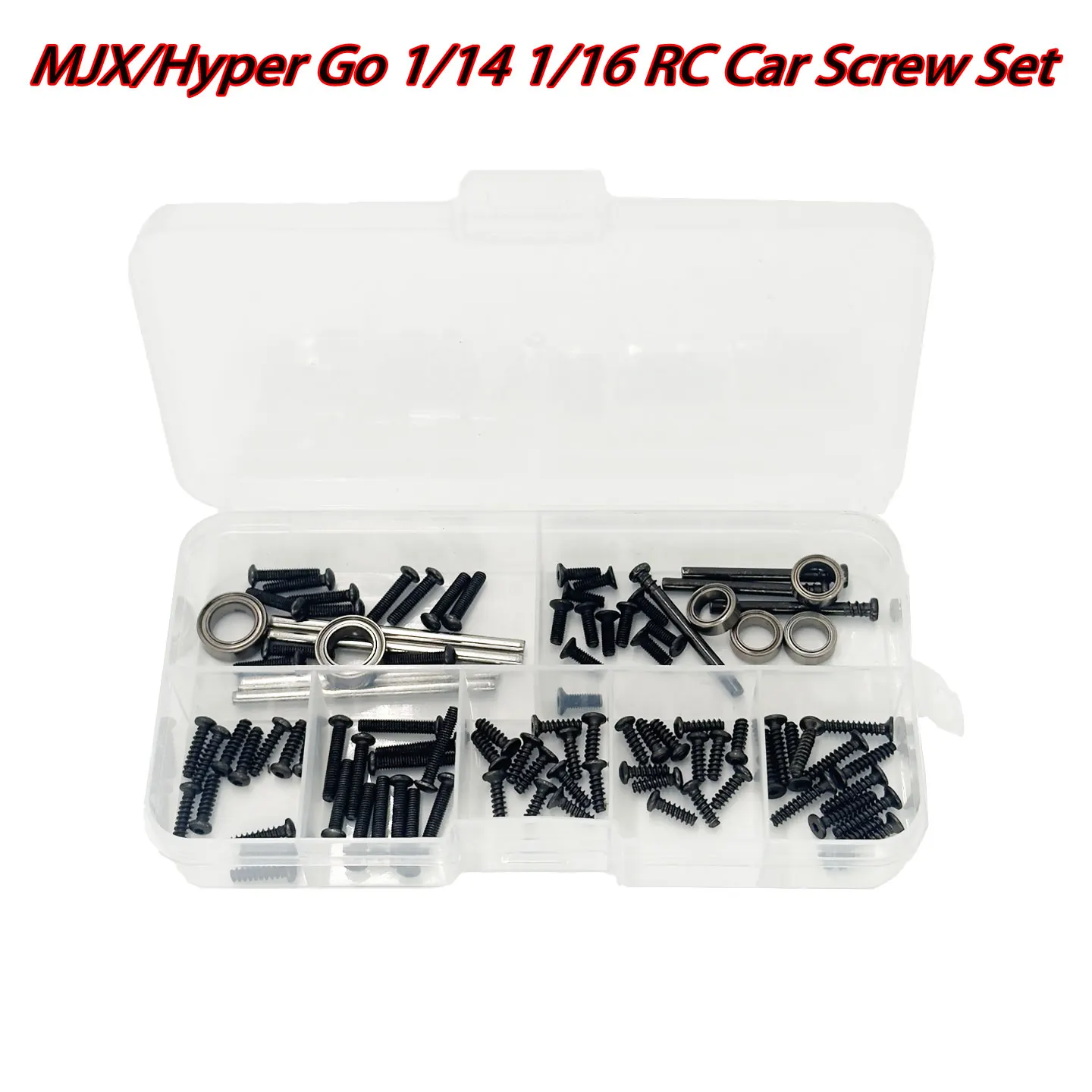 MJX Hyper Go RC Car Upgrade Parts For  16208 H16BM 14304 14303 14209 14210 14211 Hardened Screws Nuts Pins and Bearings.