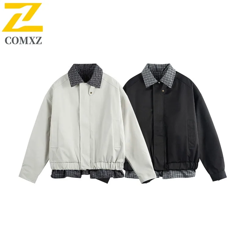 COMXZ الرجال الخريف سترة جديدة قسط الوقوف طوق ركوب الخيل في الهواء الطلق ارتداء مقاومة معطف الترفيه التخييم سترة واقية خفيفة الوزن #5