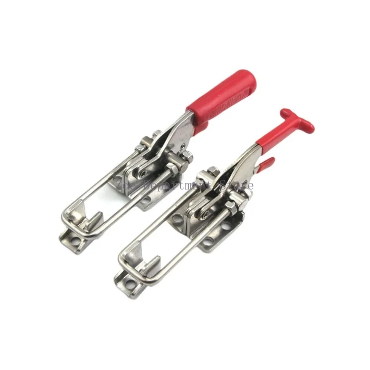 304 Stainless Steel Fixture Lock Buckle Box Buckle Clamp Clamping Tool Quick Press Door Bolt Self-locking Iron Galvanized