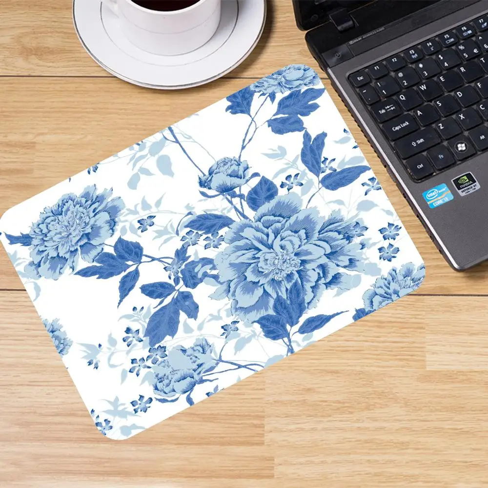 Colorful Wildflower Cluster Pattern Gaming Mouse Pad
