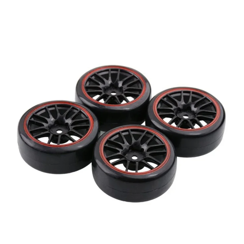 4PCS Rubber RC Racing Tires Car On Road Wheel Rim Fit For HSP HPI 9068 ALL 1/10 HSP 94123/94122/94103/D4/D3