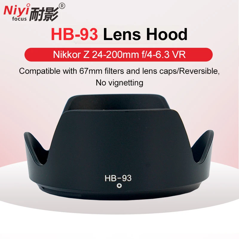 HB-74 HB-93 HB-36 HB-65 Camera Lens Hood for Nikon AF-S NIKKOR 24-70mm f/2.8E ED VR 24-200mm f/4-6.3 Anti‑Glare Lens Shade