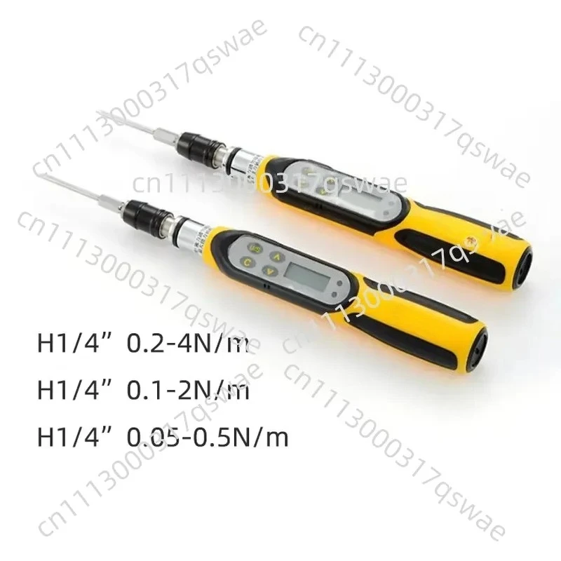 Digital Precision Torque Screwdriver 0.05-4 Nm with 1/4 Hex Sleeve Adapter Cross Bit Hand Tools