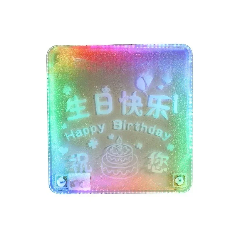 Bar luminous quicksand hand holding sign KTV large water sign happy birthday party event atmosphere led decoration