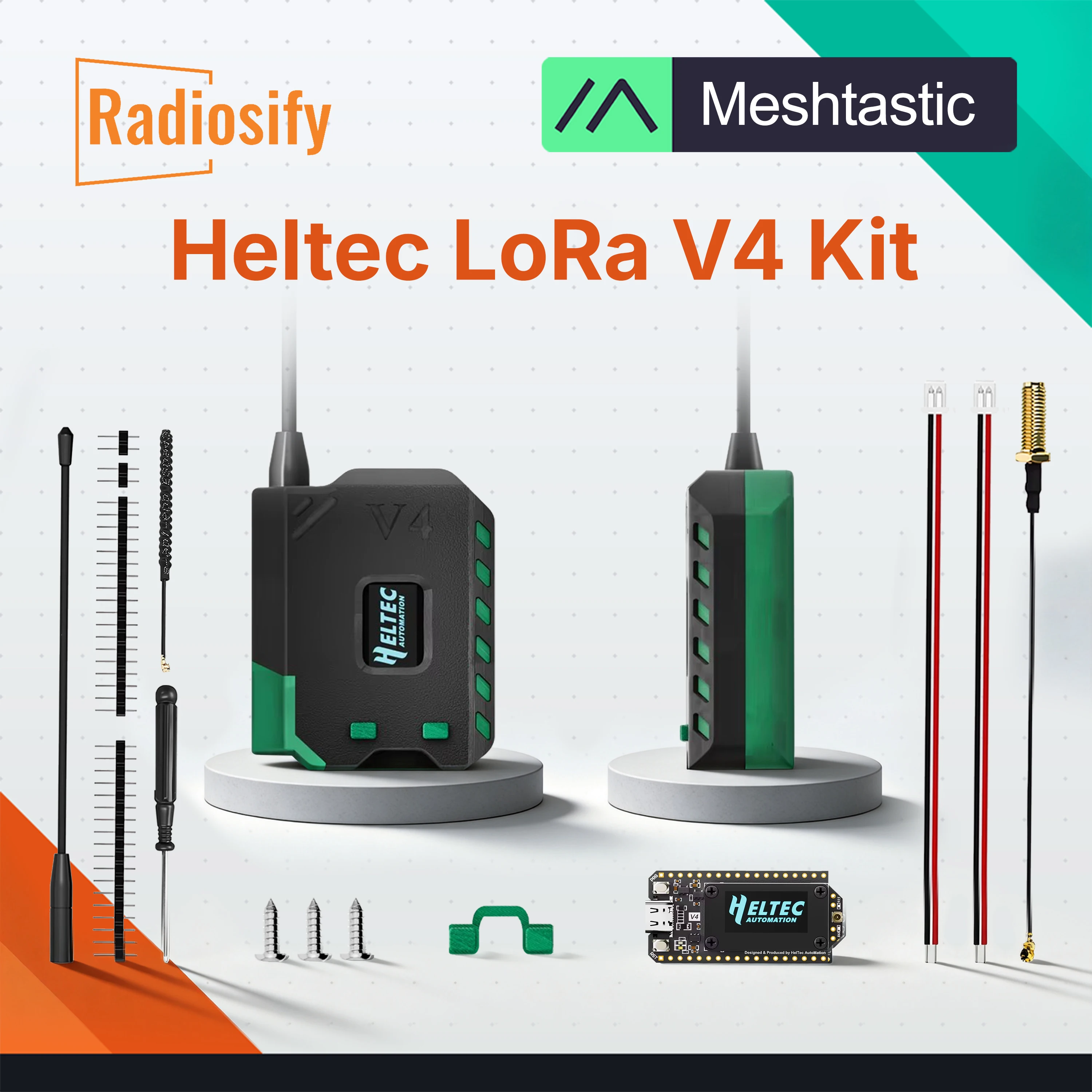 Heltec V4 LoRa 32 with Classic Case ESP32-S3 28dBm High Power Meshtastic Meshcore Node 868MHz 915MHz SX1262 Starter Kit