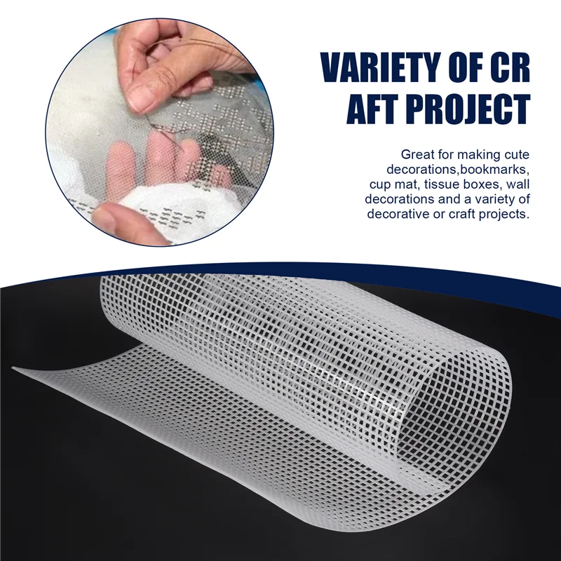 ABSS-10PCS Mesh Plastic Canvas Sheets 19.6X13 Inch For Embroidery Crafting, Acrylic Yarn Crafting, Knit And Crochet Projects