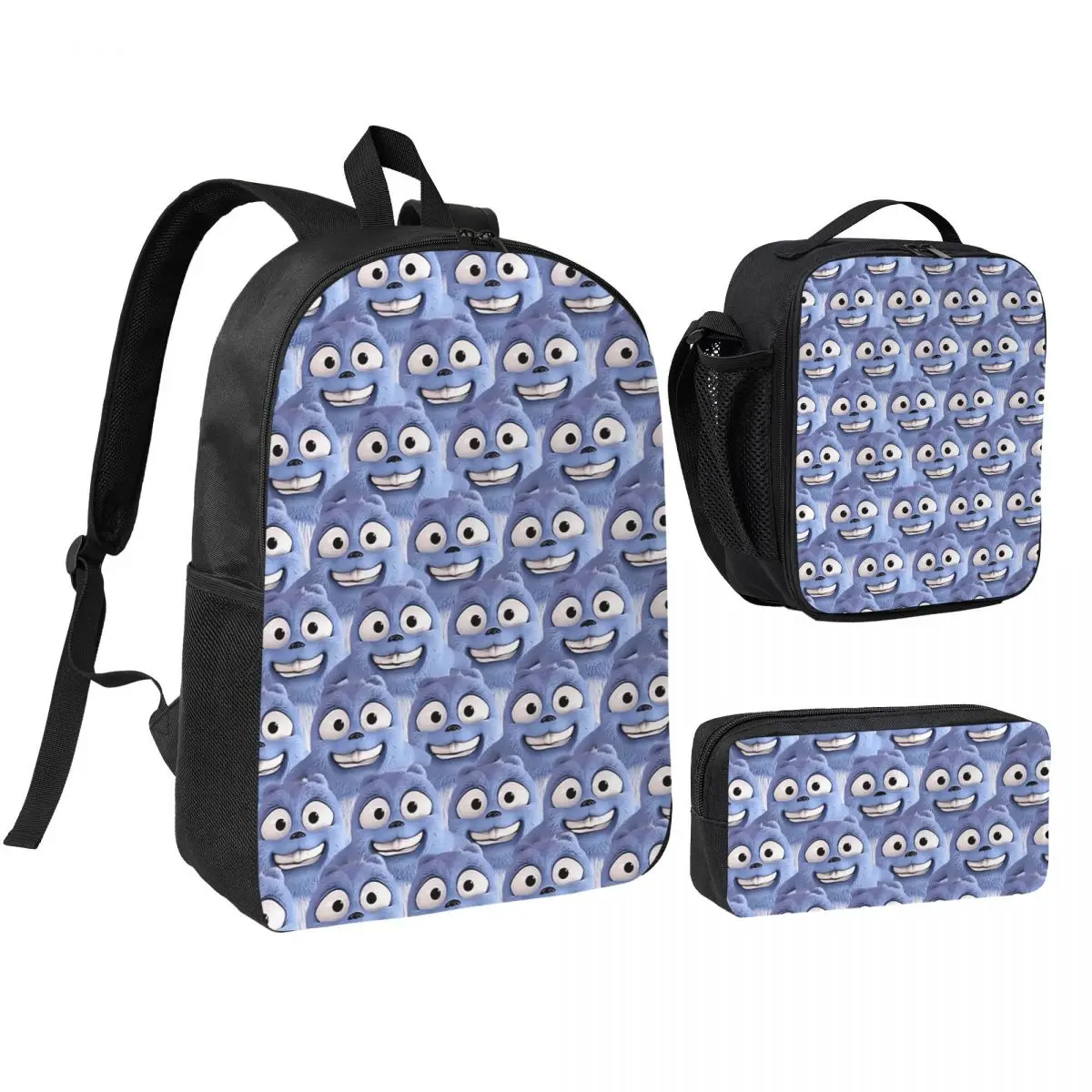 

Grizzy And The Lemmings Backpack Boys Girls BookBag School Bag Shoulder Bags 3ps Insulated Lunch Bag Pencil Case