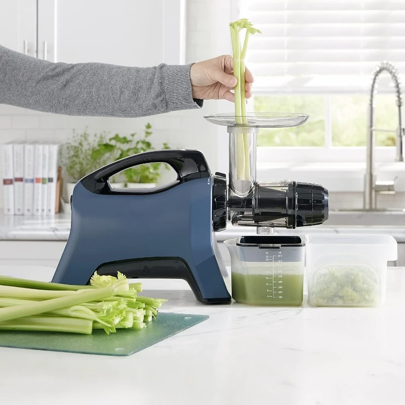 عصارة الكرفس ونظام التغذية، آلة عصارة الضغط البارد للكرفس مع قرص قابل للتعديل، 200 وات