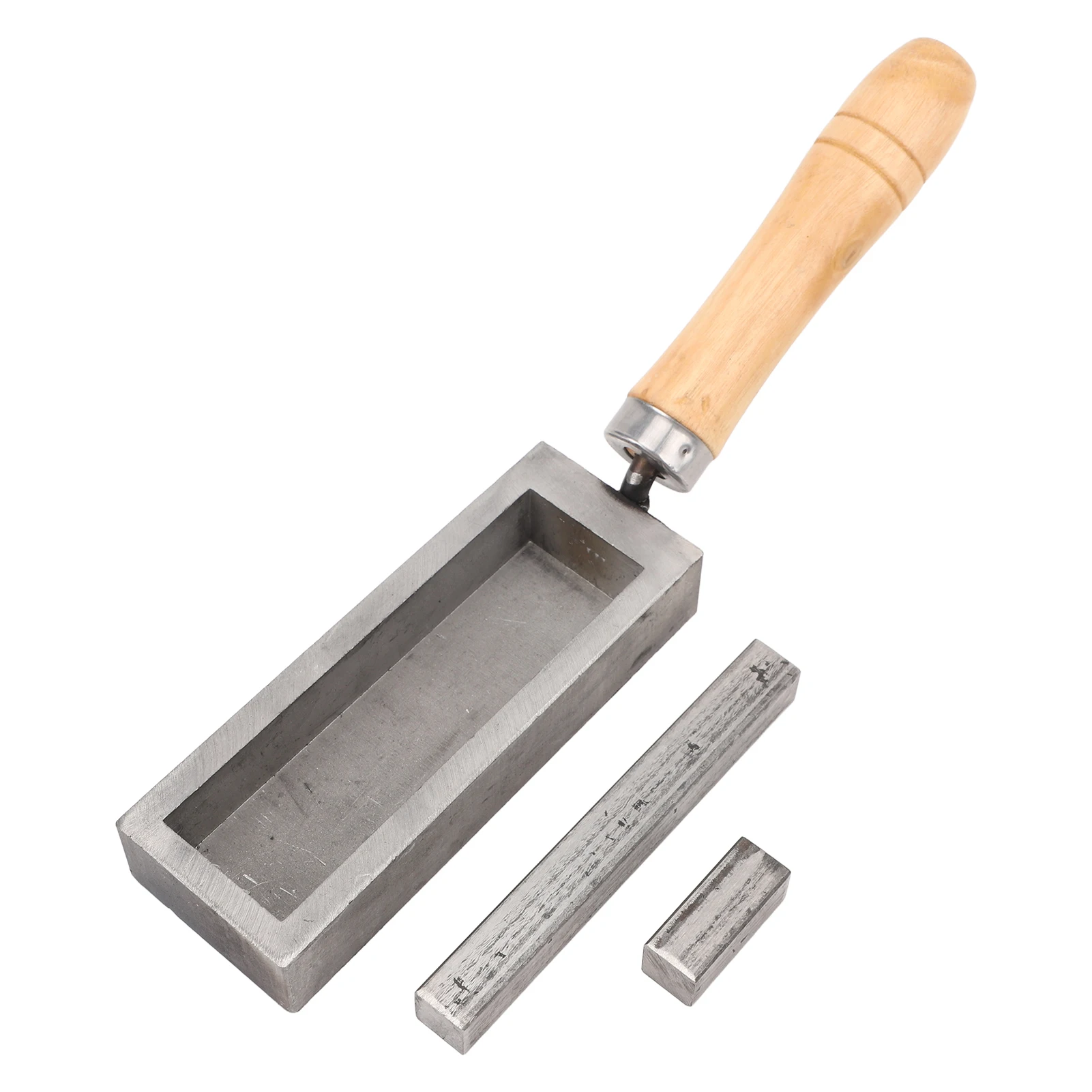 Molde de fundición de barra de plata, molde de lingote de plata, molde de fundición de barra de oro, barra de oro de aceite portátil de 4 pulgadas, molde de lingote de hierro fundido para bricolaje