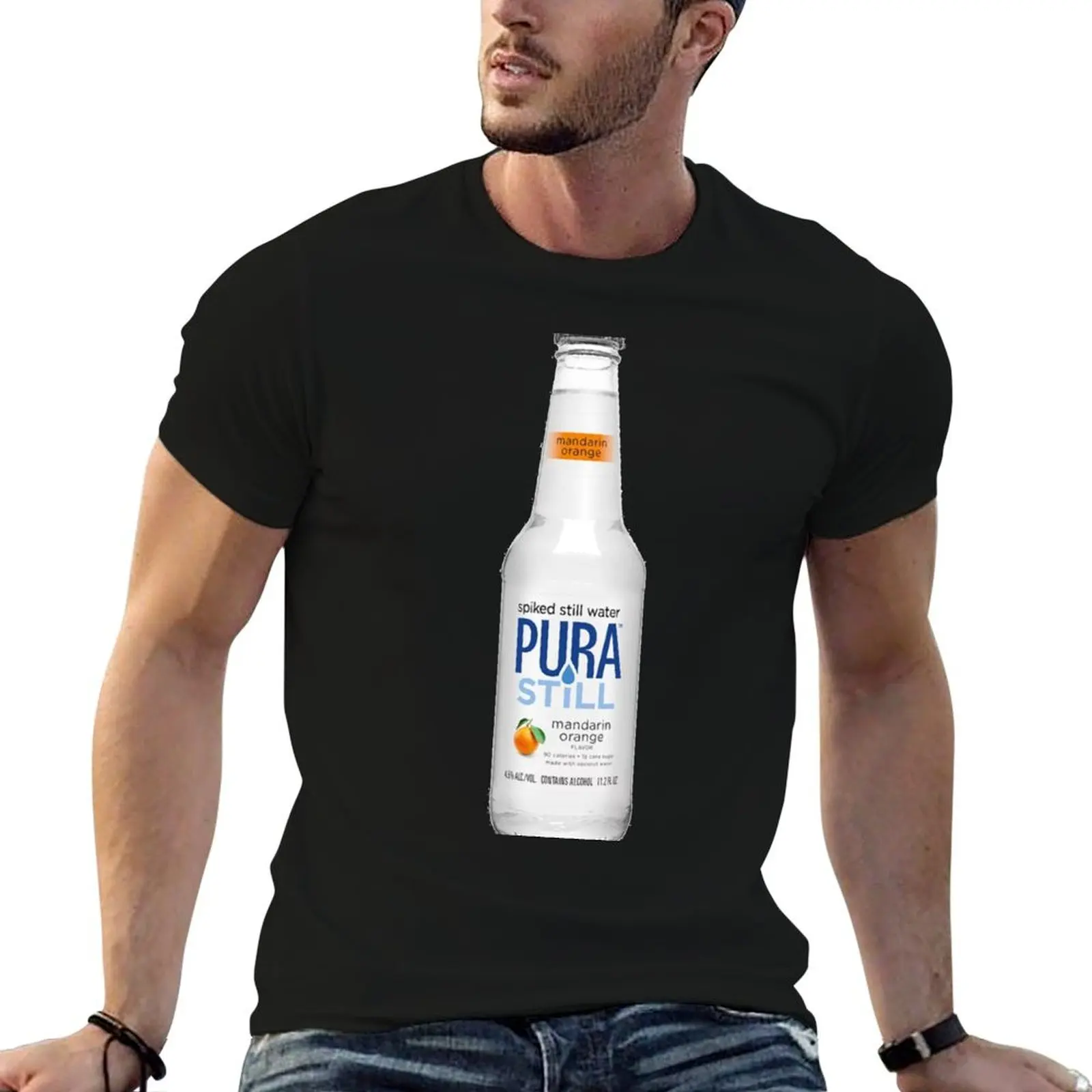 Spiked Water Pura Still Mandarin Orange T-Shirt anime figures oversized graphic tee Men's t-shirt