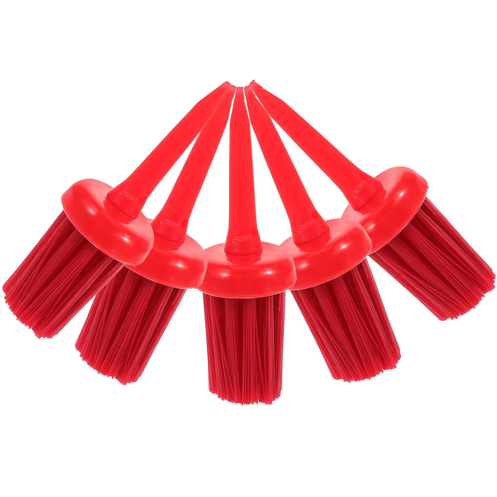 5pcs Ball Cleaner Brush Wear-Resist Plastic Golf Tees Reusable Golf Training Tool For Distance Accuracy Outdoor Practice