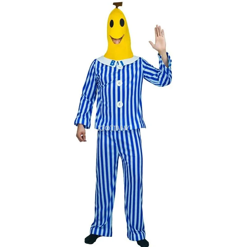 IOOTIANY 2024 Diseased Banana Hospital Illness Cosplay Bananas In Pyjamas Costume Masquerade Cos Cosplay Performance Costumes