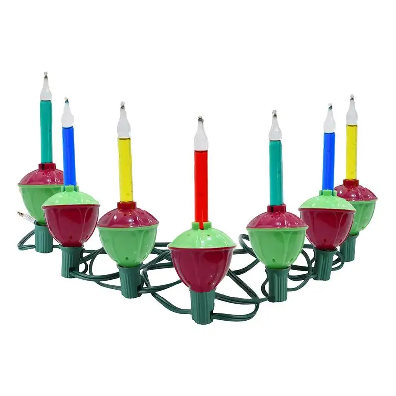 Multicolor Christmas Night String Lights Árvore de Natal portátil Bubble Fluid Light para pátio, festivais