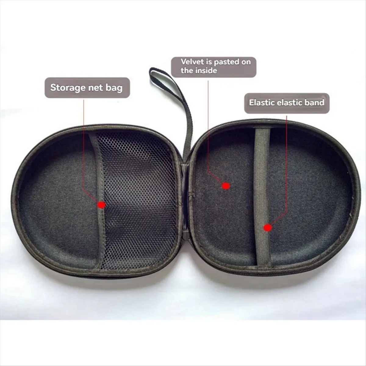 (A26M) Carrying Case for JBL on-EAR J03B, J03S T450BT Headphone Storage Box Carry Bag for Sony CH520 XB650BT WH-CH700n Red