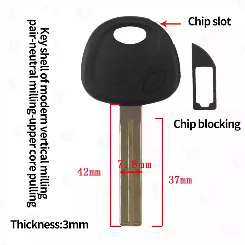 for Modern vertical milling key shell-neutral milling-upper core pulling is suitable for modern HY22 embryo key chip slot