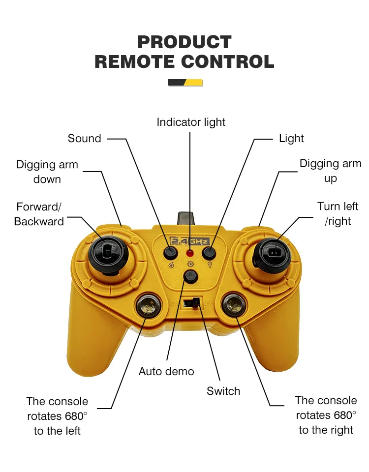 RC Excavator 1/20 Truck Car Remote Control Car Rcm Loader Toys for Boys 2.4G Rc Tractor Dumper Engineer Vehicle Christmas Gifts