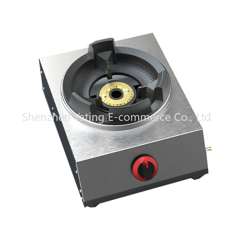 1pc Shaped Single Stove Liquefied Petroleum Pulse Electronic Ignition Stove Thickened Stainless Steel Gas Stove