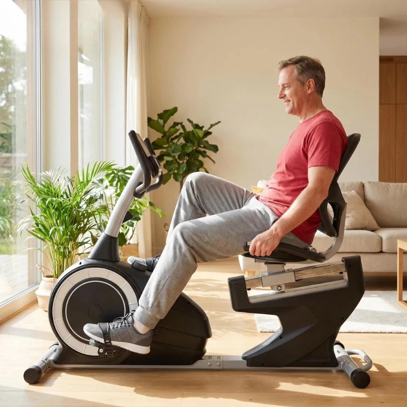 Horizontal exercise bike Hot-selling professional home gym Low impact aerobic exercise Fixed exercise bike