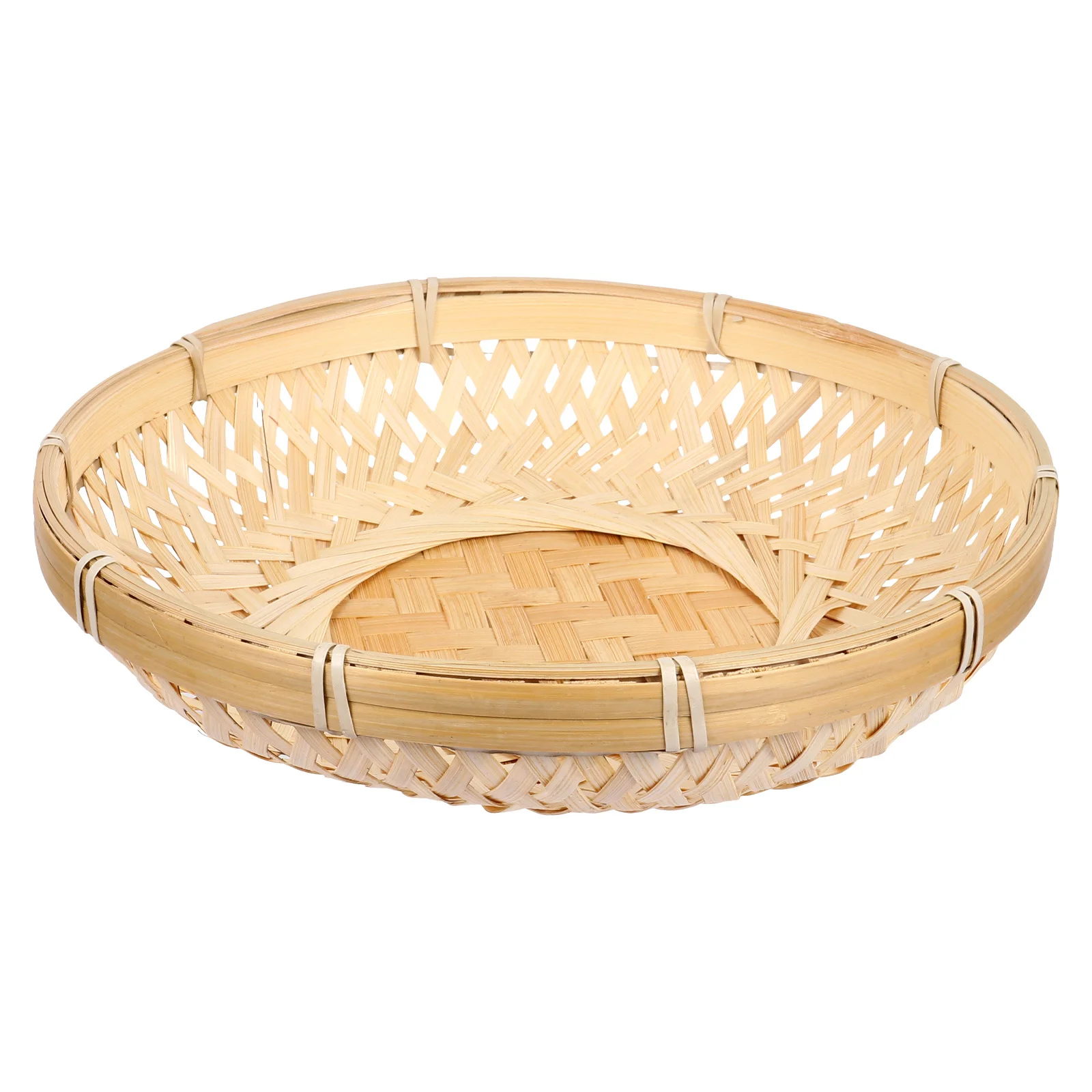 Woven Bread Basket Fruit Tray Food Storage Bamboo Baskets Lightweight Multi Purpose Home Kitchen Bar Snacks Fruits