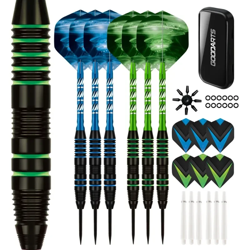 

Updated 6pcs/set 22g Tungsten Steel Needle Darts Gift Box Set with Grindstone for High-quality Dart Game Competition