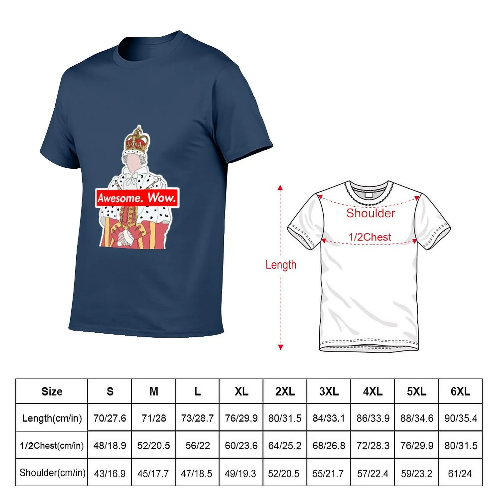 King George Awesome Wow T-Shirt man t shirts graphic man t shirts cotton t shirt for man T-Shirt