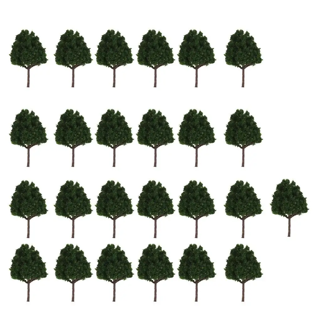 

Pack of 25 Plastic 1:150 OO Gauge Cypress Model Trees Scenery Set for Decor