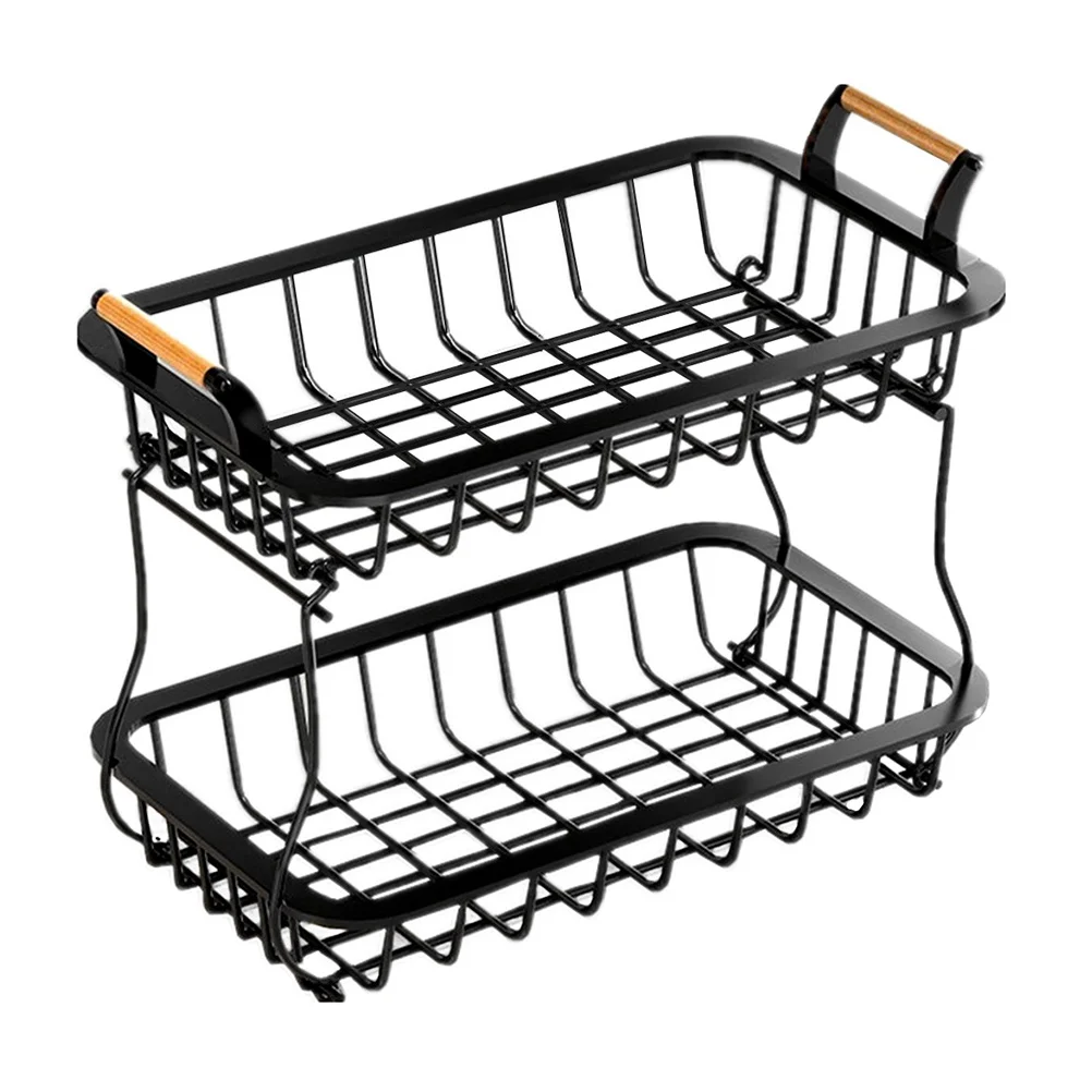 

1Pcs Kitchen Drain Basket Double-Layer Fruit Vegetable Storage Basket Practical Versatile Container Sundries Container