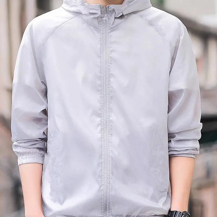 

Солнцезащитная одежда, мужская уличная одежда для путешествий, тонкая кожаная одежда, облегающая мужская куртка с несколькими карманами и защитой от ультрафиолета