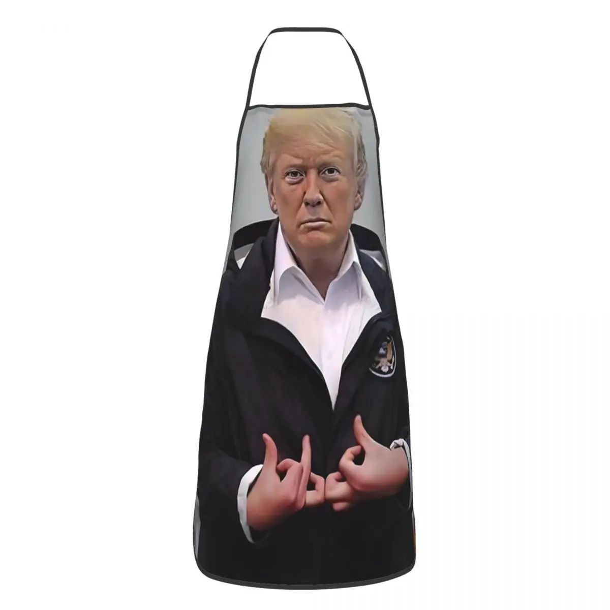 Donald Trump Suwoo Gang Sign Apron Chef Cooking Cuisine Tablier Waterproof Bib Kitchen Cleaning Pinafore for Women Men Gardening