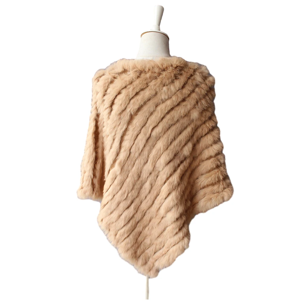 

Вязаная шаль из полиэстера. Универсальный и экологически чистый модный аксессуар. Удобная зимняя меховая шаль. Виннер.