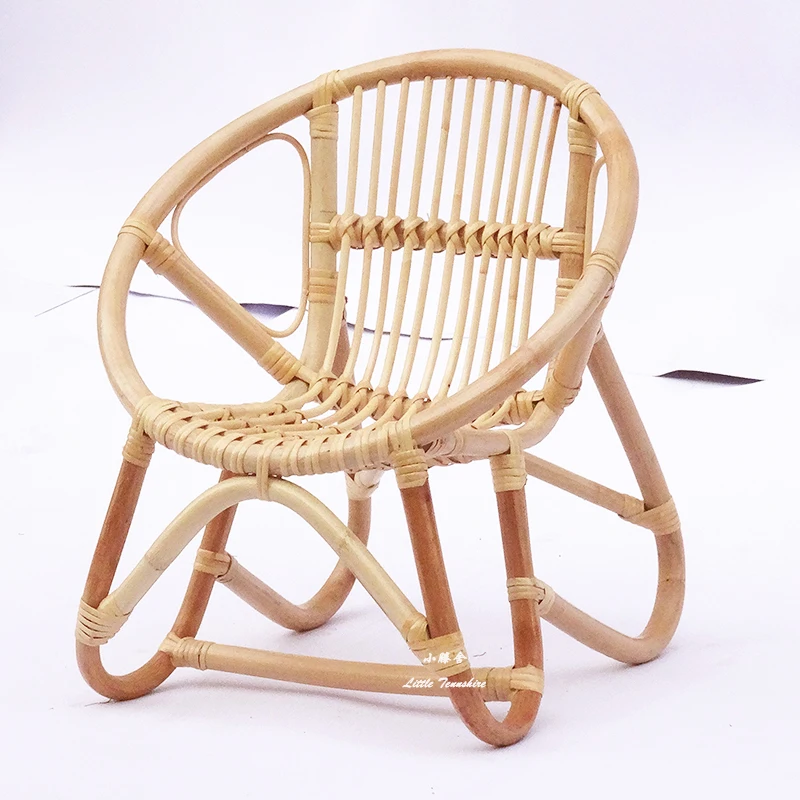 Small Rattan Chair Indonesian Real Rattan Children's Chair Balcony Chair Elderly Hand Woven Rattan Chair