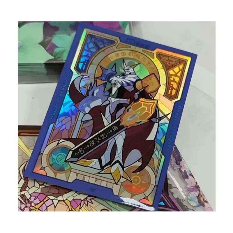60 arkuszy etui na karty Magnamon Omegamon Dtcg Digimon Adventure Diy Laser Flash Series figurki do zabawy Anime kolekcja gier