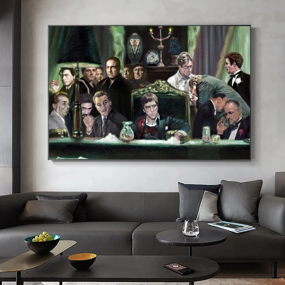 Classic Movie Gangsters Godfather Art Posters and Prints Home Decor Picture Canvas Painting Bedroom Living Room Sofa Wall Decor